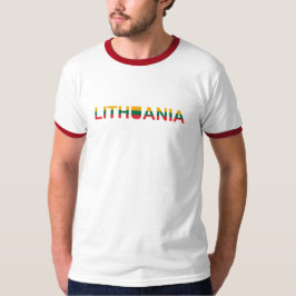 Camiseta Bandera de mapa lituano simple y moderna de Lituan