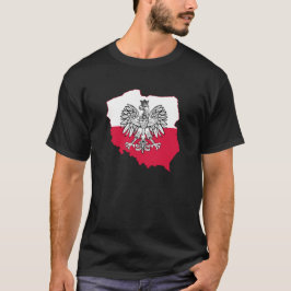 Camiseta Bandera de mapa polaco