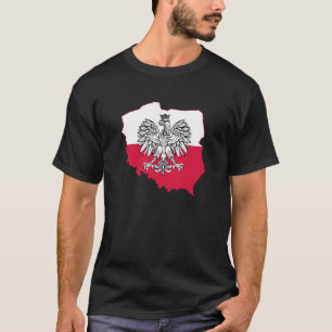 Camiseta Bandera de mapa polaco