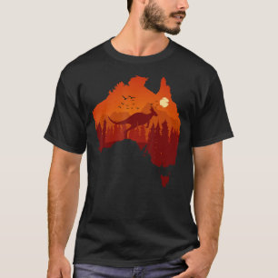 Camiseta Bandera de mapas australiana del Día de Australia