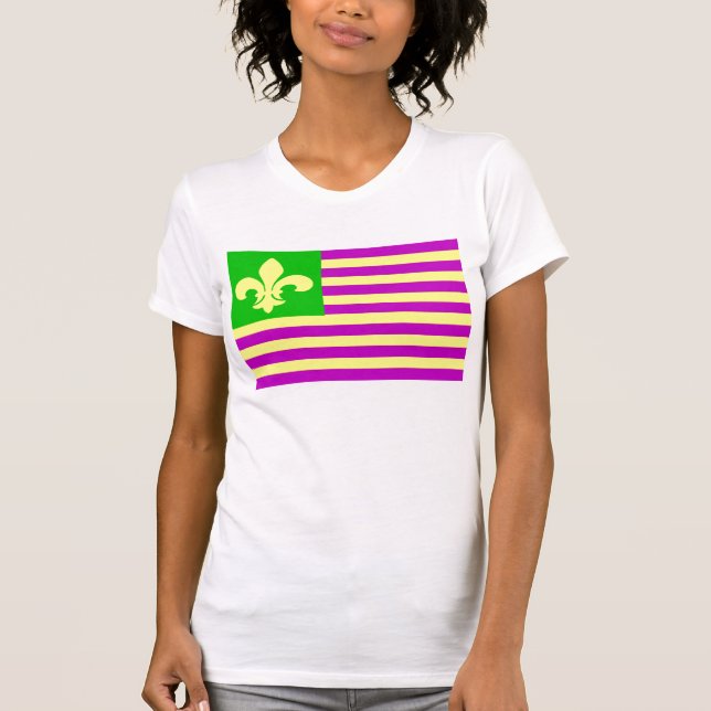 Camiseta Bandera de Mardi Gras (Anverso)