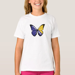 Camiseta Bandera de mariposa de Bosnia y Herzegovina