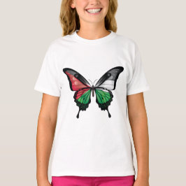 Camiseta Bandera de mariposa de cola torta de Palestina