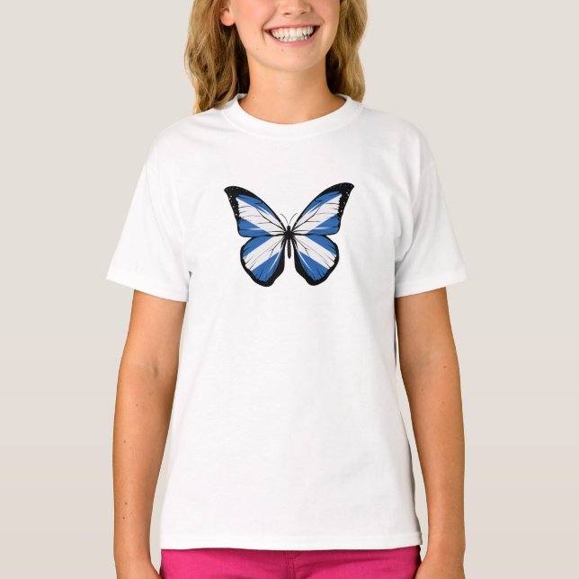 Camiseta Bandera de mariposa de Escocia (Anverso)