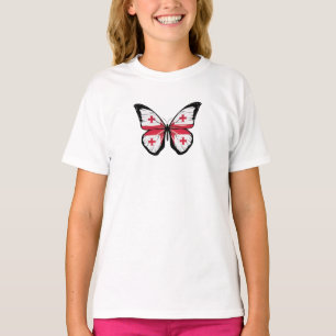 Camiseta Bandera de mariposa de Georgia