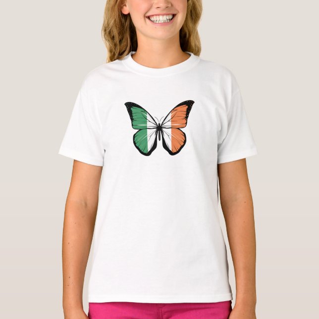 Camiseta Bandera de Mariposa de Irlanda (Anverso)