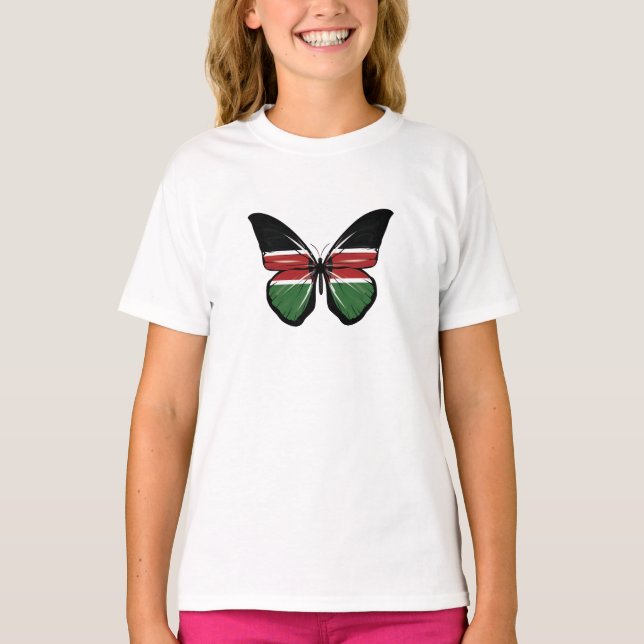Camiseta Bandera de mariposa de Kenia (Anverso)