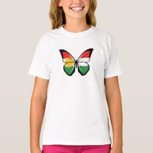 Camiseta Bandera de mariposa de Kurdistán