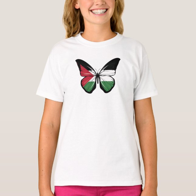 Camiseta Bandera de mariposa de Palestina (Anverso)