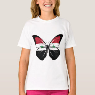 Camiseta Bandera de mariposa de Siria