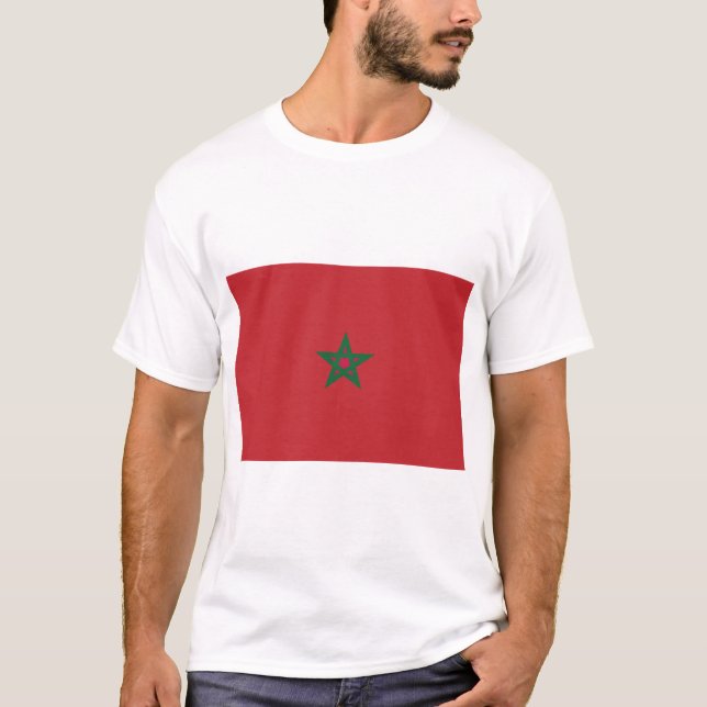 Camiseta Bandera de Marruecos (Anverso)