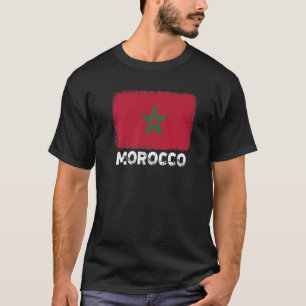 Camiseta Bandera de Marruecos apoya a hombres marroquíes