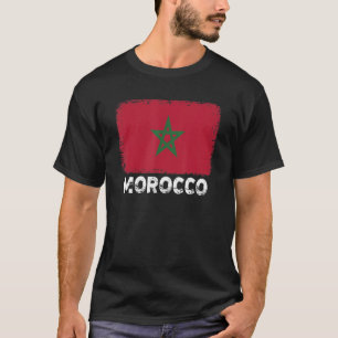 Camiseta Bandera de Marruecos apoya a hombres marroquíes