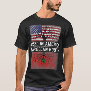 Camiseta Bandera de Marruecos Bandera árabe estadounidense 