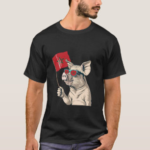 Camiseta Bandera de Marruecos Cerdo Raíces Marroquíes Orgul