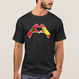 Camiseta Bandera de Marruecos - Corazón español marroquí