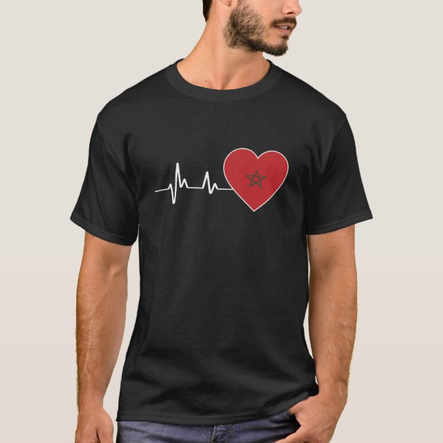 Camiseta Bandera de Marruecos de latido como símbolo de ban (Anverso)