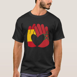 Camiseta Bandera de Marruecos España Bandera Amistad Herman