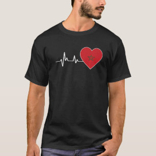 Camiseta Bandera De Marruecos latido Para Los Marroquíes Y