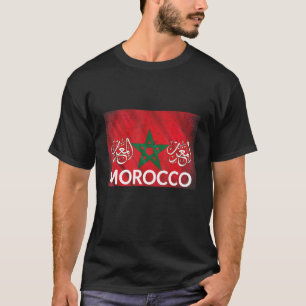 Camiseta Bandera de Marruecos Raíces marroquíes Patrimonio