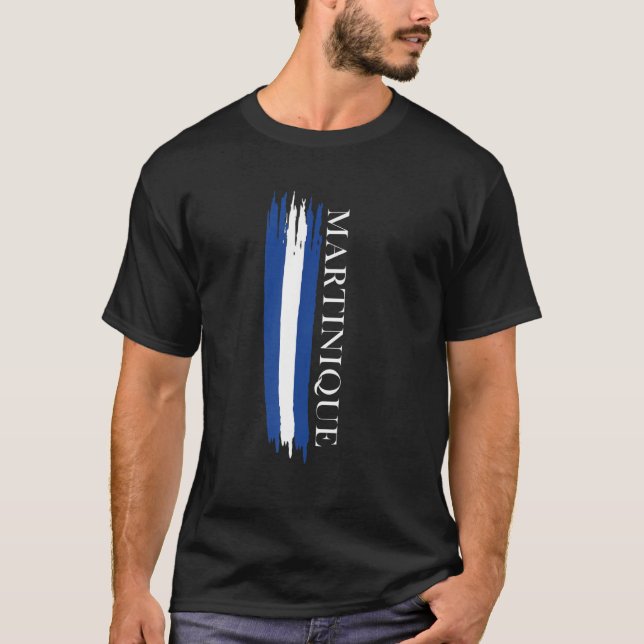 Camiseta Bandera de Martinica Bandas de color (Anverso)