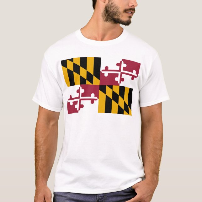 Camiseta Bandera de Maryland (Anverso)