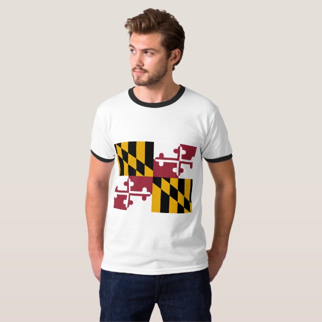 Camiseta Bandera de Maryland (Anverso completo)