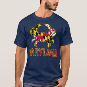 Camiseta Bandera de Maryland Bandera de Cangrejo del Estado