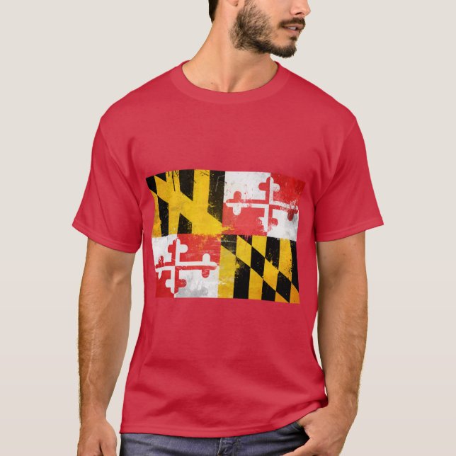 Camiseta Bandera de Maryland con problemas (Anverso)