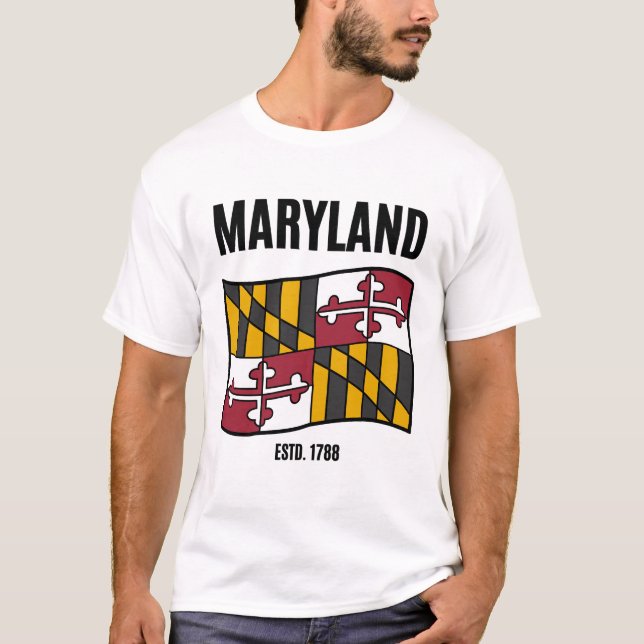 Camiseta bandera de Maryland EE. UU. (Anverso)