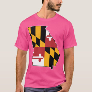 Camiseta Bandera de Maryland Mapa de Georgia