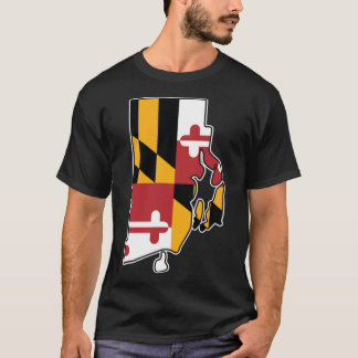 Camiseta Bandera de Maryland Rhode Island Tamaño grande