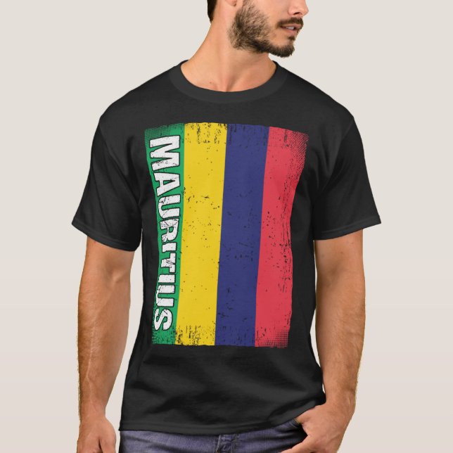Camiseta Bandera de Mauricio (Anverso)