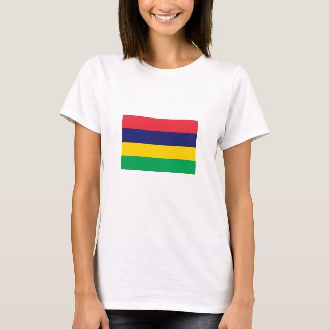 Camiseta Bandera de Mauricio (Anverso)