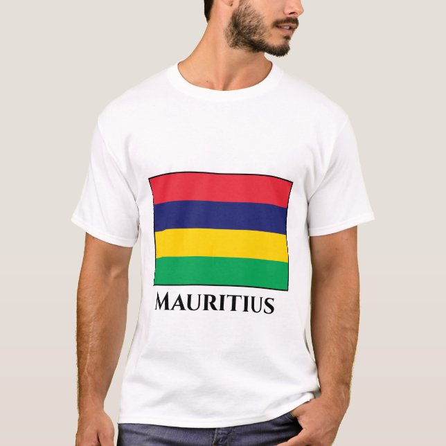 Camiseta Bandera de Mauricio (Anverso)