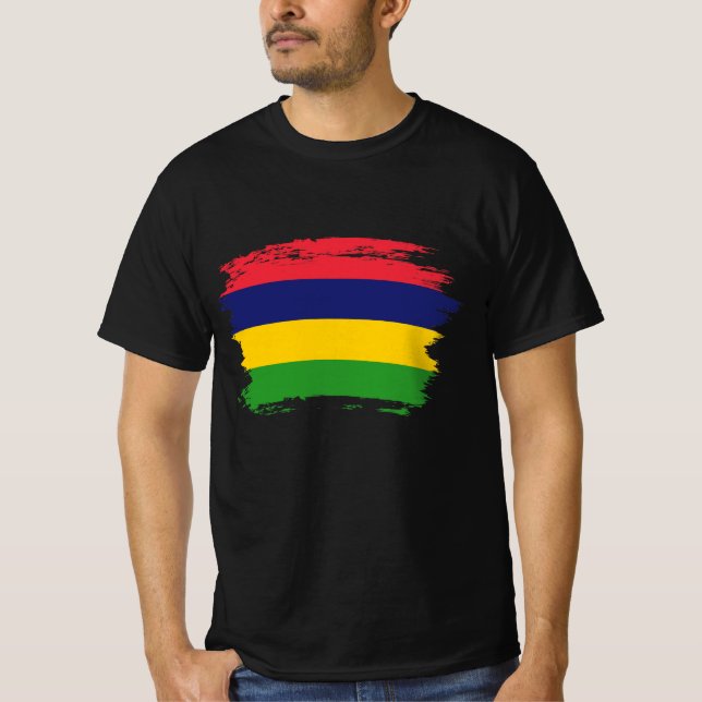 Camiseta Bandera de Mauricio (Anverso)