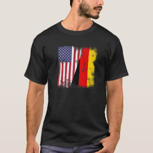 Camiseta Bandera de Medio Alemán   Vintage Germany US Gift