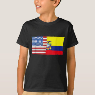 Camiseta Bandera de Medio Ecuador entre Ecuador y Estados U