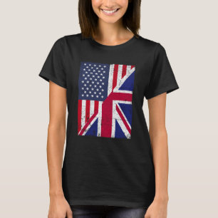 Camiseta Bandera de Medio Estados Unidos mitad Bandera de G