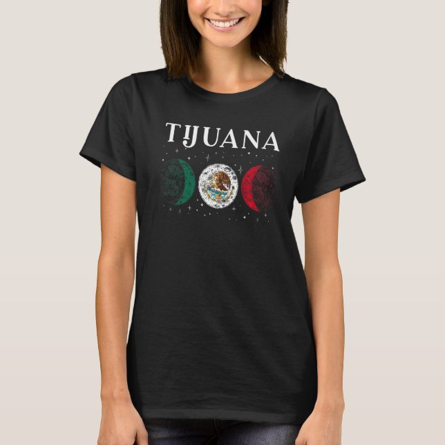 Camiseta Bandera de México Ama a Tijuana México Vacaciones  (Anverso)