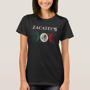 Camiseta Bandera de México Ama a Zacatecas Vacaciones en Mé