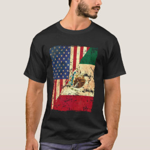 Camiseta Bandera de México América USA Orgullo Patriota Med