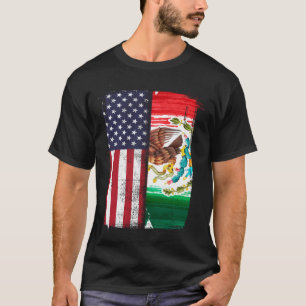 Camiseta Bandera de México América USA Orgullo Patriota Med