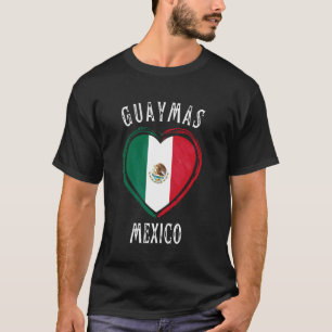 Camiseta Bandera de México Corazón Ciudad Guaymas