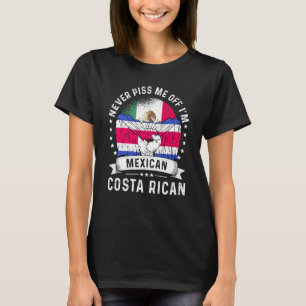 Camiseta Bandera de México Costa Rica crece orgullo ciudada