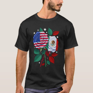 Camiseta Bandera de México de los Estados Unidos Bandera de