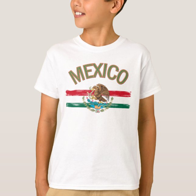 Camiseta Bandera de México del mexicano (Anverso)