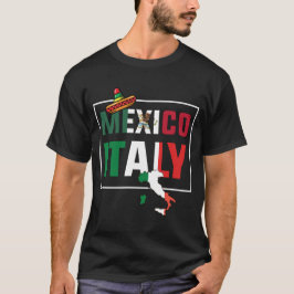 Camiseta Bandera De México E Italia