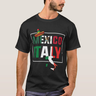 Camiseta Bandera De México E Italia