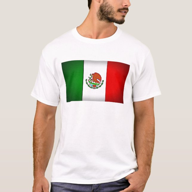 Camiseta Bandera de México estilizada (Anverso)